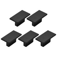 5Pcs Zincs Alloys Drawer Handles Furniture Knobs Stylish-Black