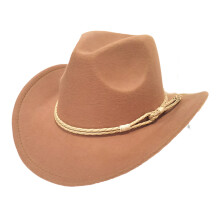 Modieuze polyester cowboyhoeden geschikt voor-Khaki