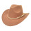 Modieuze polyester cowboyhoeden geschikt voor-Khaki 1