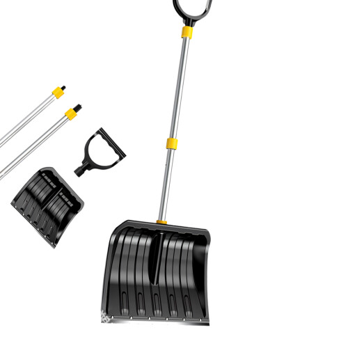 Large Ergonomic Snow Shovel Featuring-yellow connector