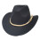 Classical British Style Cowboy Hats Unisex Design Perfect-Black 1