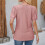 T-shirt ample à manches bouffantes et col rond boutonné-Blanc S 3