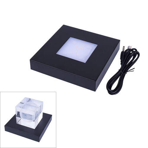 Adjustable Brightness Multicolor LED Touch Lamp Base for-Silver 2