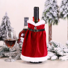 Elegante kerstwijnfleshoezen, herbruikbare wijnfleshoezen, kersttrui, flanel materiaal, ademend en duurzaam, perfect voor wijn.