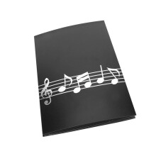A4 Sheet Music Folder 6 Pages ABS Material, 21.5x31cm, Guitar & Violin
