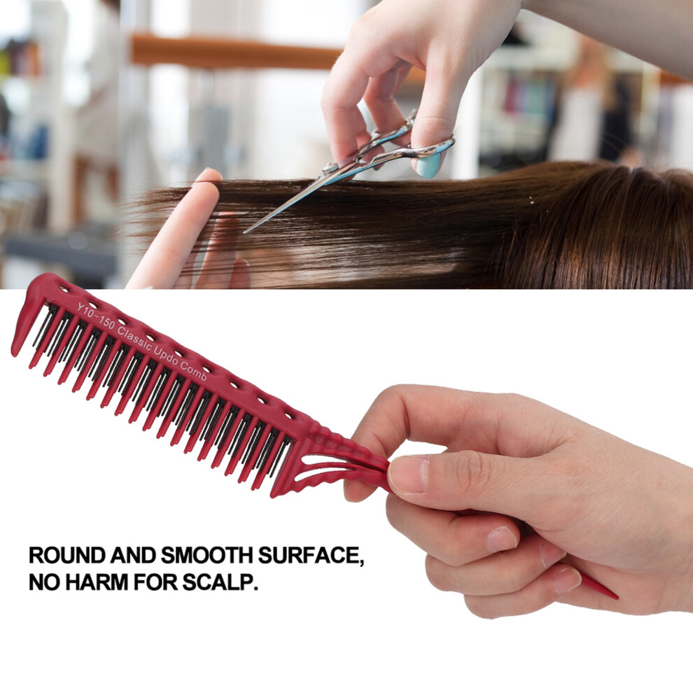 Ergonomic Hair Comb with Textured Grip