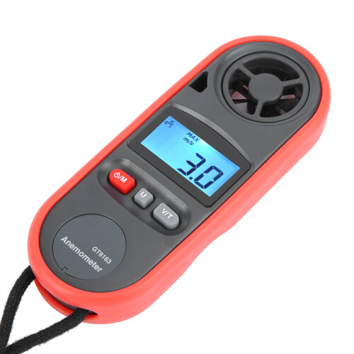 Portable Handheld Anemometer Wind Speed & Temp Meter, 12.4cm