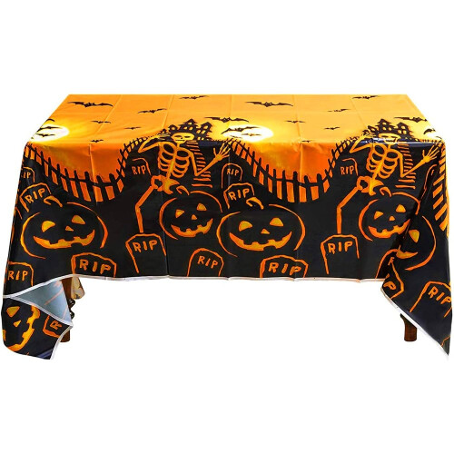 Ορθογώνιο τραπεζομάντιλο με θέμα το Halloween, αδιάβροχο τραπεζομάντιλο προστασίας 1