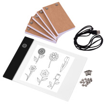 Trace & Draw Flipbook Kit with LED Light Box 3 Brightness Levels 300 Sheets