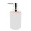 6Pcs Bathroom Set PP + Bamboo White Gray Black Size As Shown 11