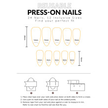 24PCS Halloween Press On Nails for Stage Wear