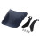 ABS Windshield Fairing Modified Windscreen for 5-7in Motorcycle Headlight, Black 2