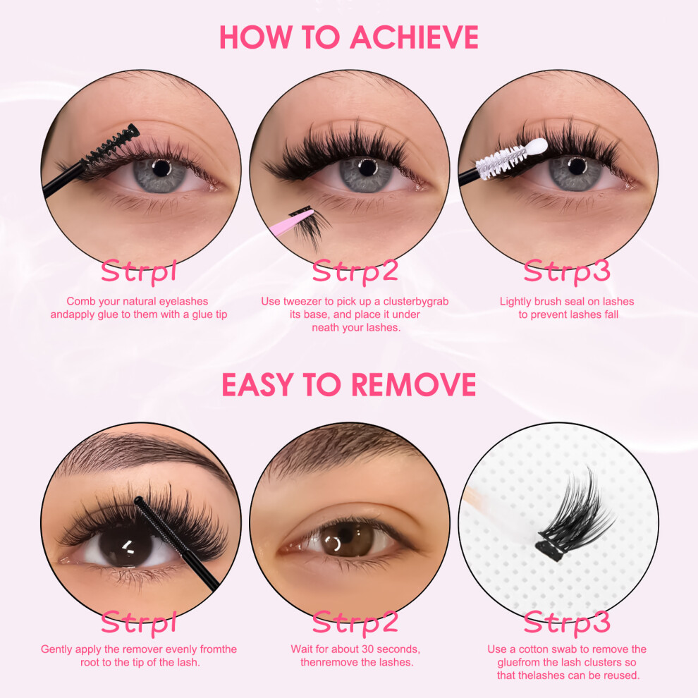 Phui-Pet-Supplies (02) Wispy Lash Clusters 30D-50D, D Curl, Natural Eye Enlarging