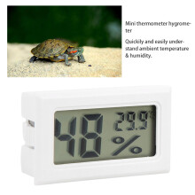 FY-12 Digital Hygrometer LED LCD, Temp & Humidity Meter, White