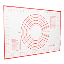Non-Stick Silicone Dough Mat with Scales, 40x60cm, Red