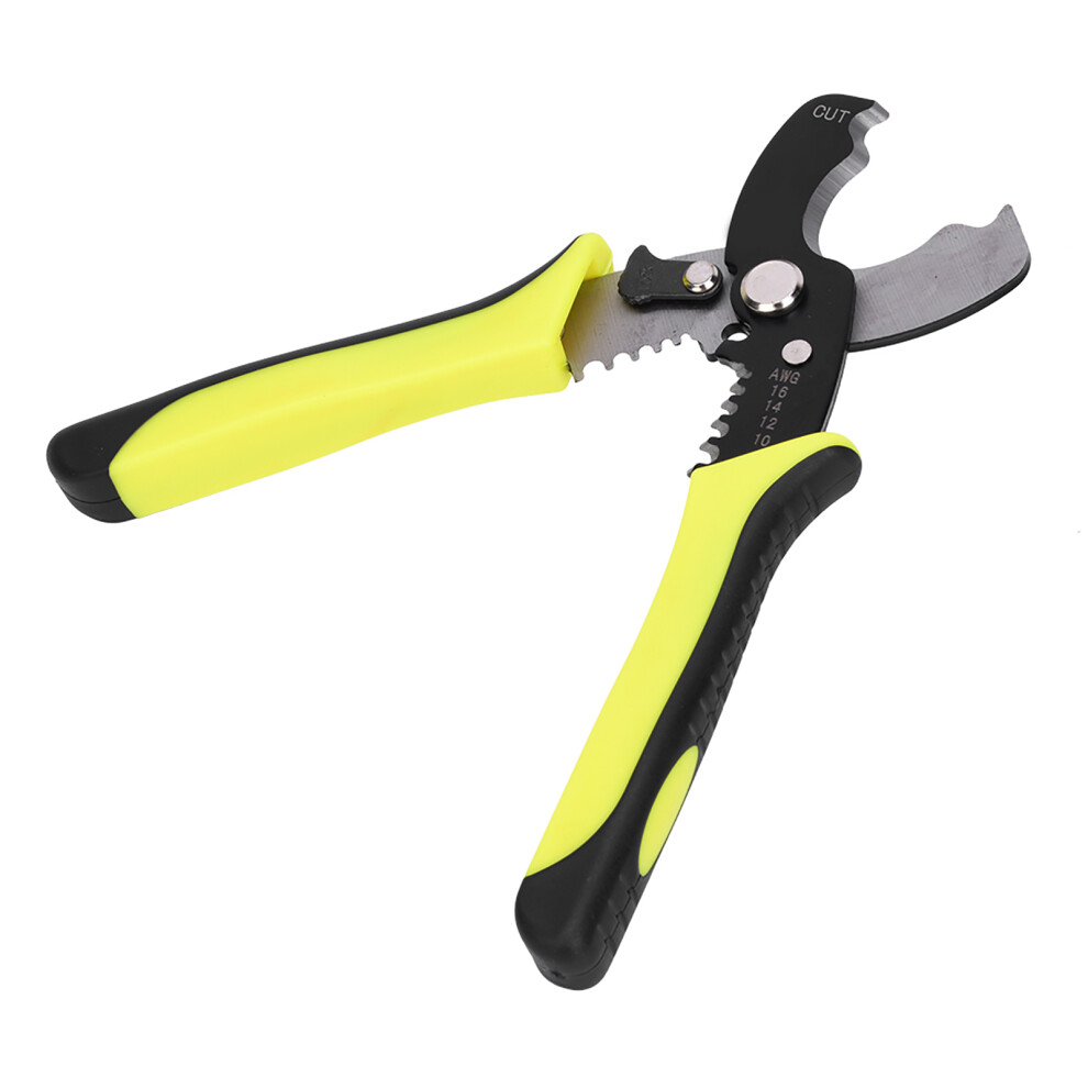 8In Yellow Cr-V Chrome Vanadium Steel Wire Stripper Electrician Pliers 9401392700317