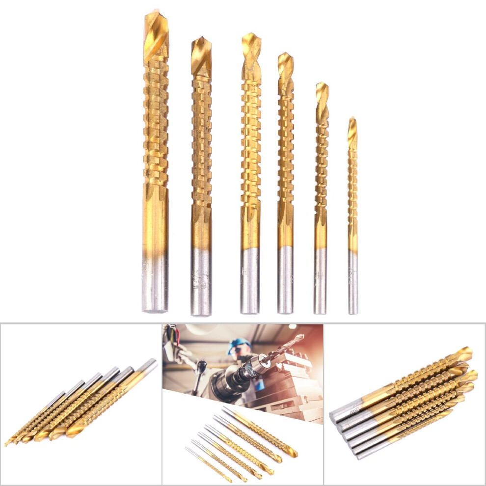 6Pcs Woodworking Saw Bits High Speed Steel 3-8Mm Power Drill Tool Accessories 5001392439060