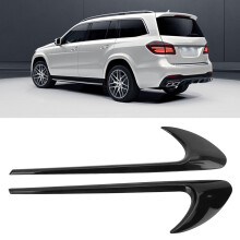 2Pcs Black Car Exterior Hook Shape Stickers Universal Fit for Benz