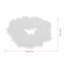 Silicone Coaster Making Mould DIY Craft Tray Base 13x10cm Type 1
