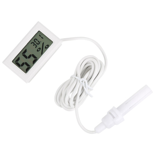 FY-12 Digital Hygrometer LED LCD, Temp & Humidity Meter, White 1