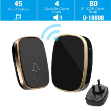 Wireless Doorbell Kit Waterproof Cordless Chime