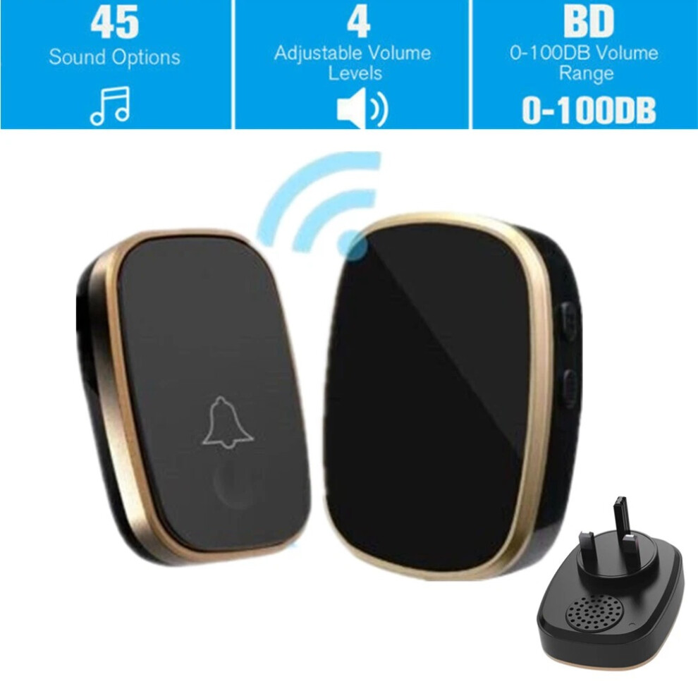 Wireless Doorbell Kit Waterproof Cordless Chime 55554510