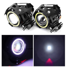 2PCS 12V 30W 3000lm U7 LED Angel Eyes Spotlight for Motorcycle & Car