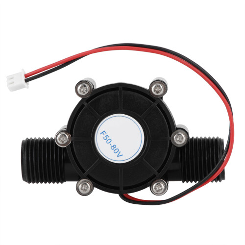0-80V 10W Micro Hydroelectric Water Generator ABS Black 88mm 1