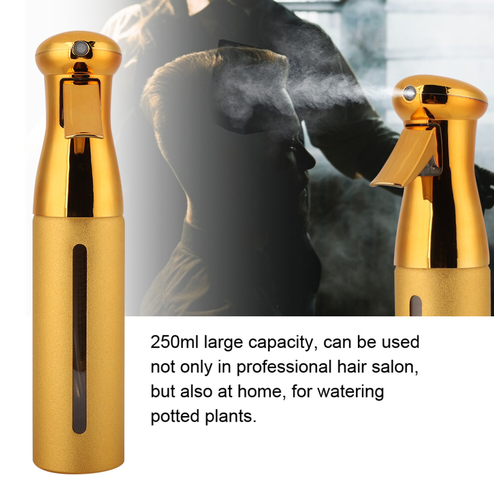 Gold 250Ml Hairdressing Spray Bottle Fine Mist Styler For Salon & Barber
