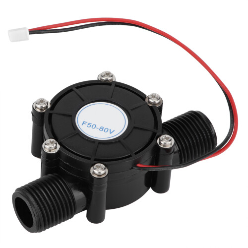 0-80V 10W Micro Hydroelectric Water Generator ABS Black 88mm 2