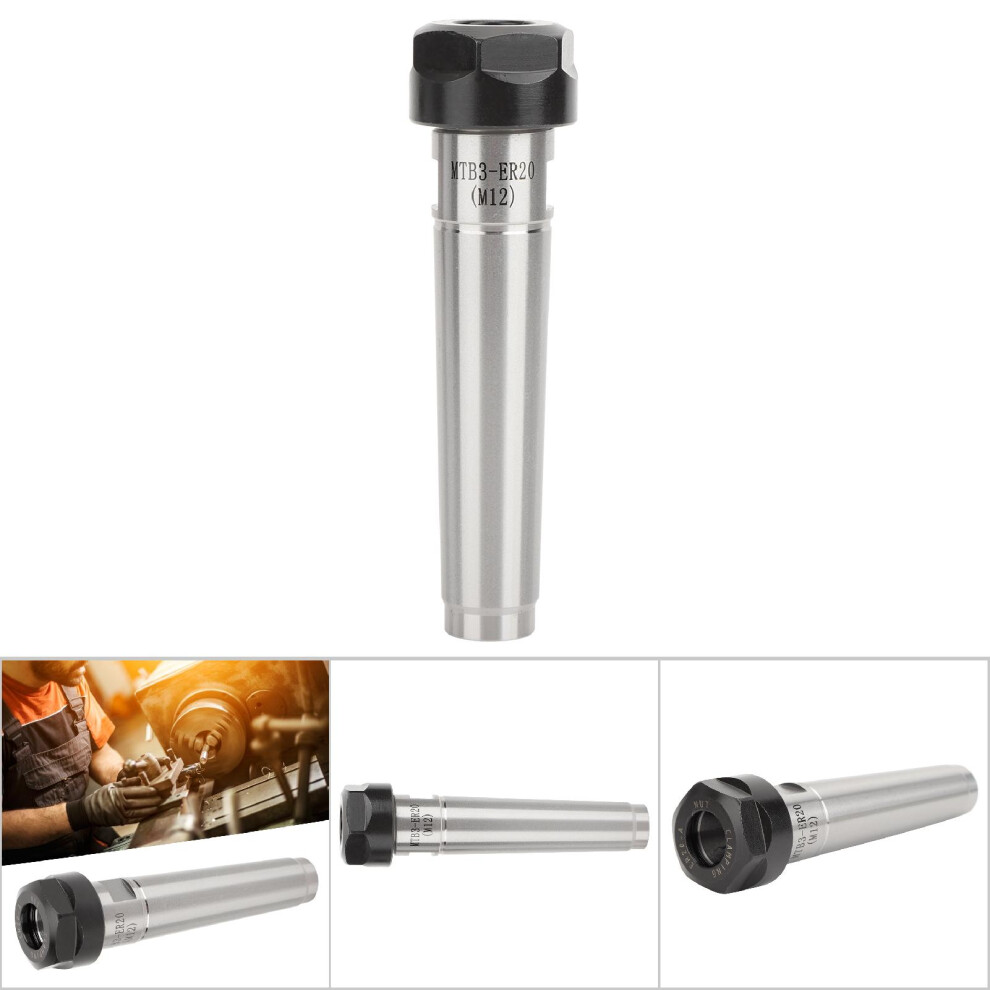 Precision MTB3 Morse Shank Collet Holder ER20 M12