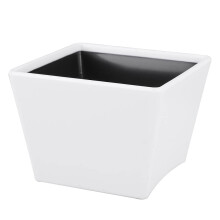 Cute White Plastic Water Cup Set with Tray - 12.1oz, Innovative Shape