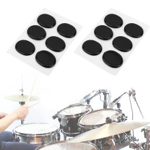 Silicone Drum Damper Pack of 12 Black Self Adhesive for Musical Instruments