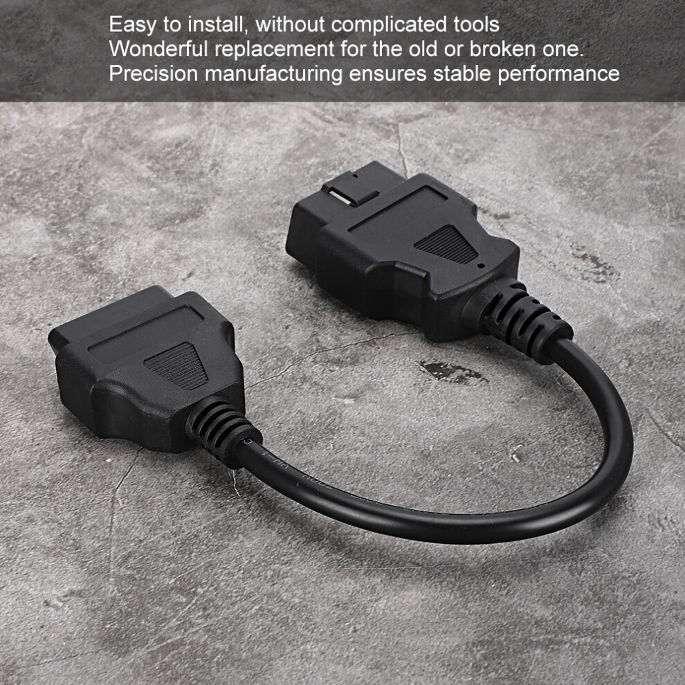 Obd~ 16Pin 0.3M Male To Female Extension Cable Diagnostic Adapter Connector 7891392444151