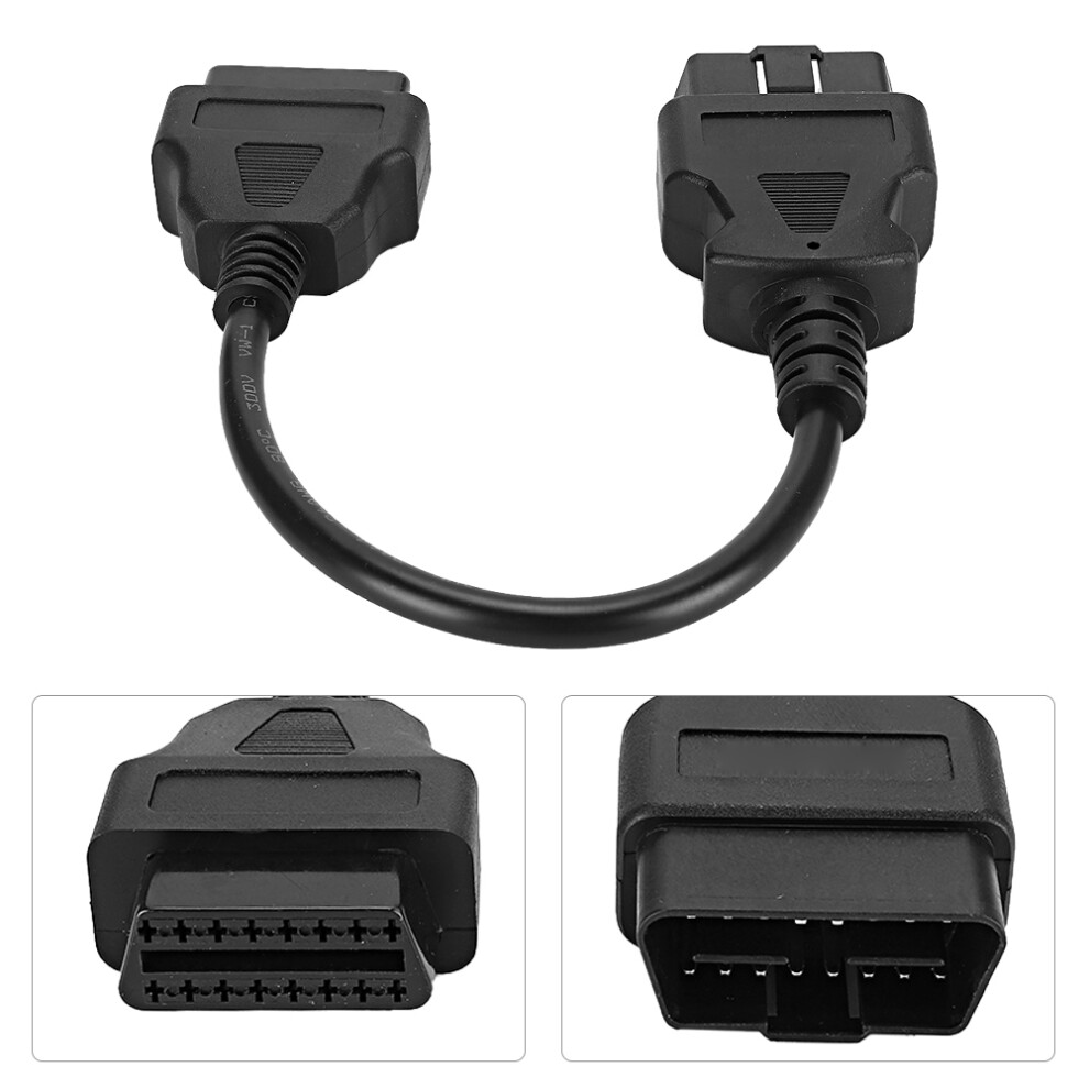 Obd~ 16Pin 0.3M Male To Female Extension Cable Diagnostic Adapter Connector 8491392703563