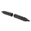 Motorcycle Grip Set 25mm, Black Aluminium Rubber 9