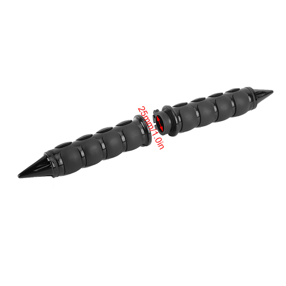 25Mm Motorcycle Grips, Rubber Aluminium Set Black 7444352471775