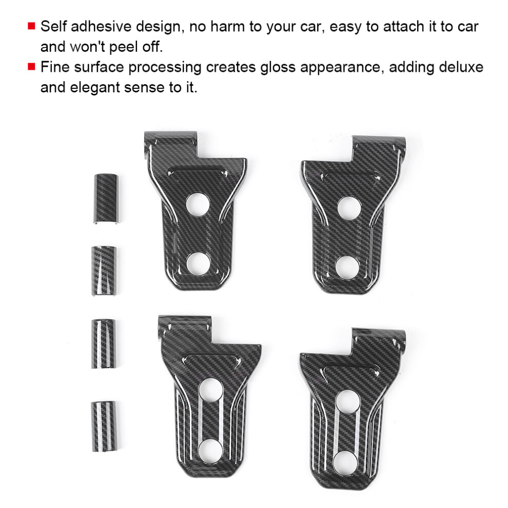 Jeep Wrangler Jl 2018+ Hinge Cover Trim Carbon Fiber Look 8 Pieces Easy Fit 4901392445171
