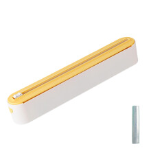 Food Cling Film Cutter Refillable Magnetic Wrap-Yellow B