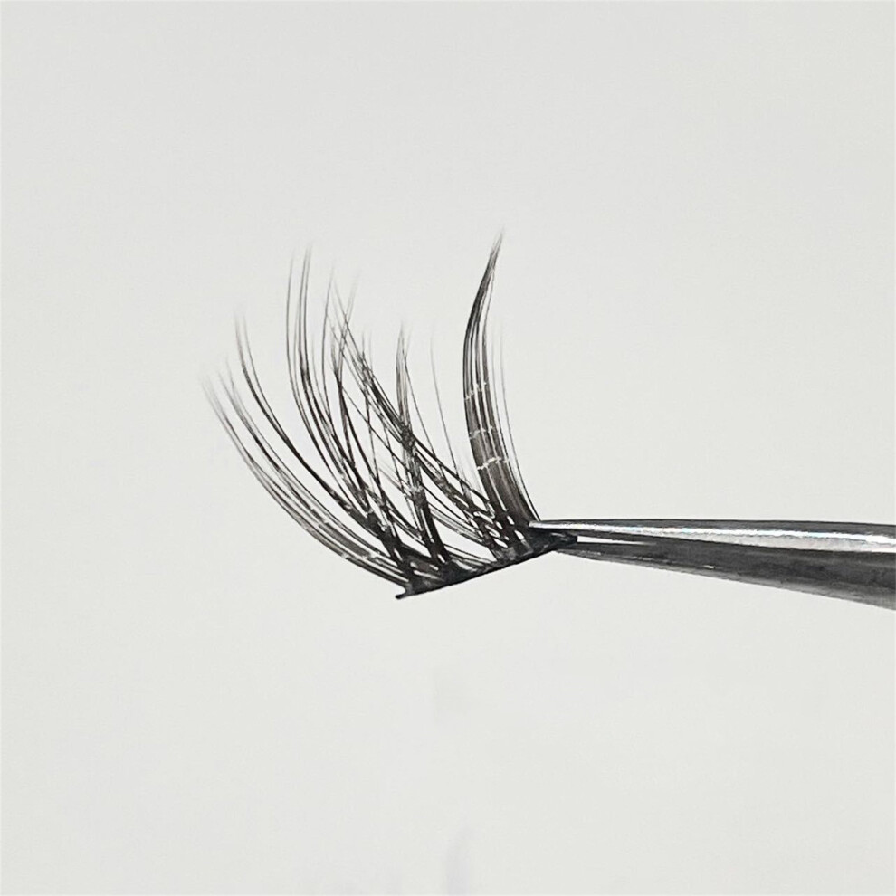 Roc-Electron (Ddt501-01 Mixed Brown Manga Lash 3 Row) Asian False Eyelashes - Natural Brown Thick Lashes