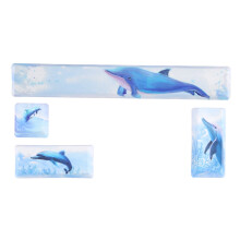 Dolphin Pattern PTB Keycap Set for Mechanical Keyboard, 4 pcs