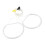 4pcs Car Headlight Angel Eyes Kit for E36 E38 E39 E46, White 6000K 5