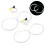 4pcs Car Headlight Angel Eyes Kit for E36 E38 E39 E46, White 6000K 12