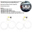 4pcs Car Headlight Angel Eyes Kit for E36 E38 E39 E46, White 6000K 13
