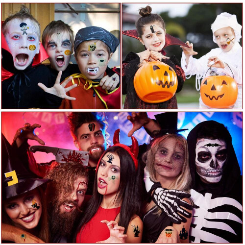 Μαγευτικά τατουάζ για το Halloween, Προσωρινή τέχνη σώματος για παιδιά, Σχέδια που
