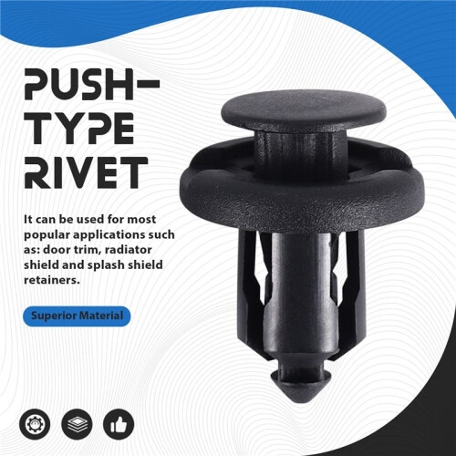 40pcs 10mm Push-type Plastic Bumper  Flare Fastener Rivet Clips and one Remove the buckle tool 2