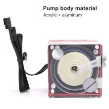 Water Cooling Pump Acrylic Aluminum, 2600RPM, Red, 12V