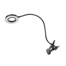 Adjustable USB LED Desk Lamp, Dimmable Clip Light, 15in Gooseneck