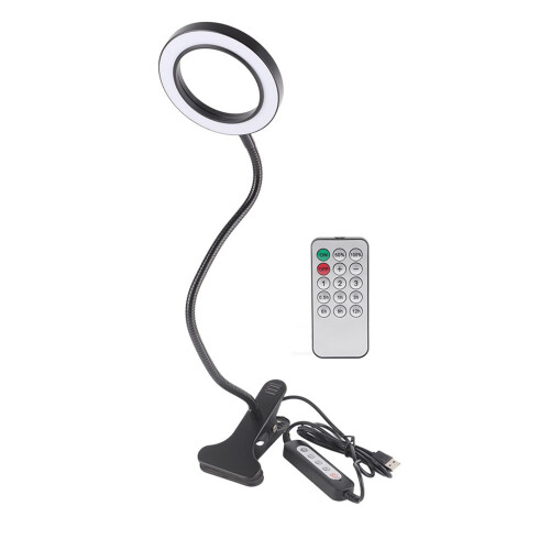 Adjustable USB LED Desk Lamp, Dimmable Clip Light, 15in Gooseneck 1