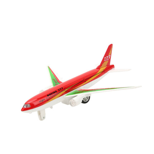 Alloy Pull-Back-Flugzeugmodell - Rot, 18,5 cm, mit Licht & Musik